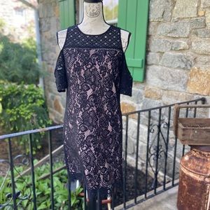 Loft cold shoulder mini dress